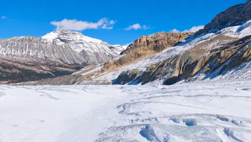 Athabasca Glacier på Columbia Icefield i Canada