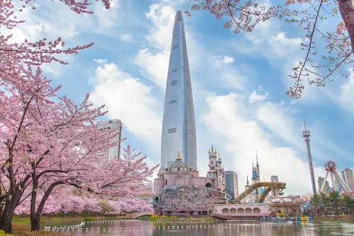 Lotte World Tower i owntown Seoul, Sydkorea