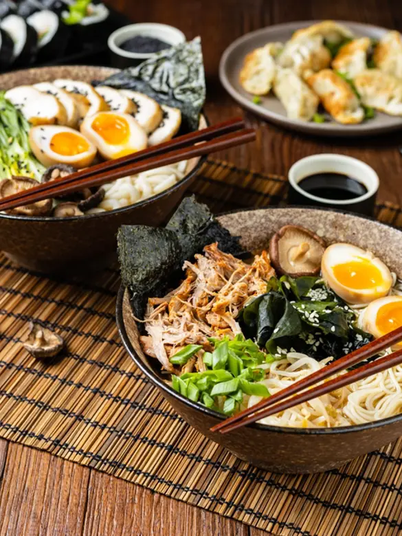 Ramen måltid i Japan