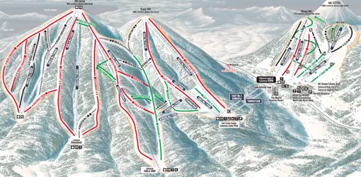 Ski i Japan Rusutsu pistekort