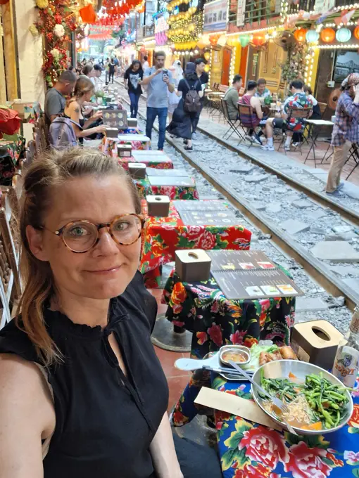 Janni Train Street Hanoi Vietnam