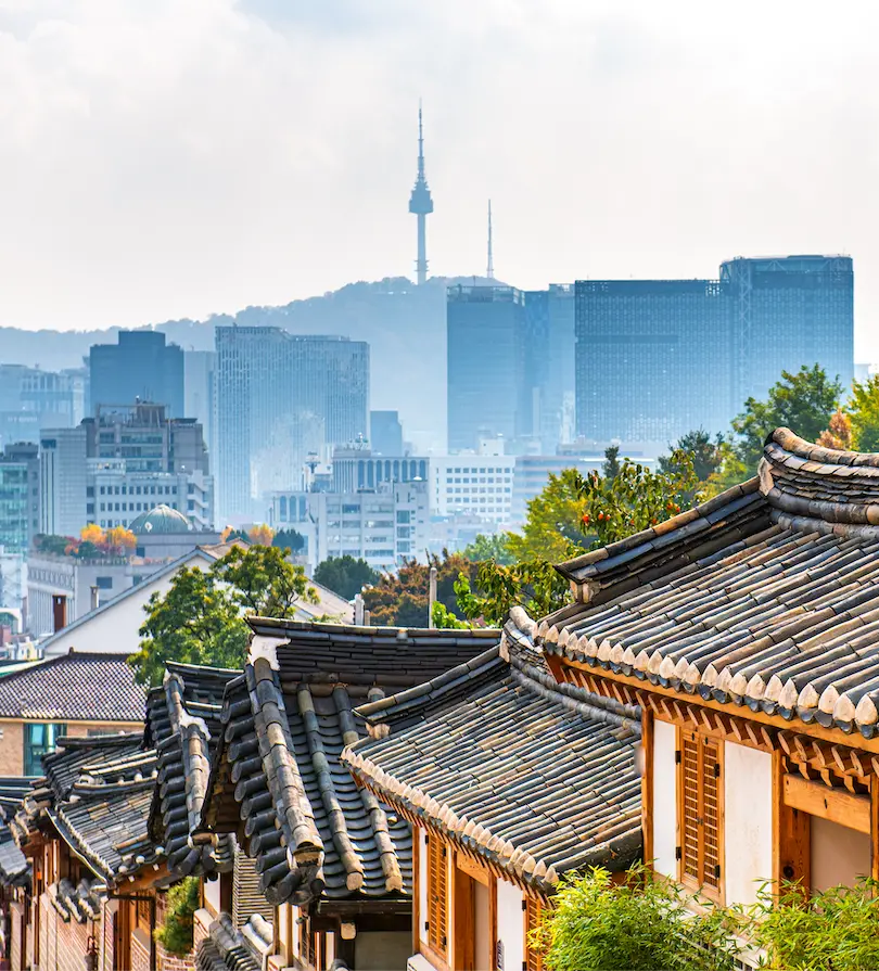 Udsigt i Seoul Sydkorea