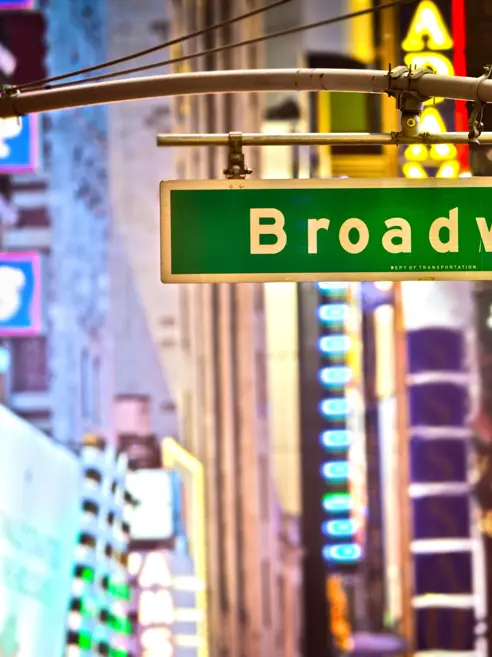 Broadway-skilt i New York, USA