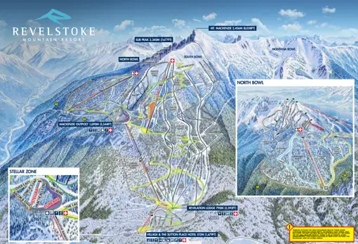 Revelstoke Pistekort 2025 Canada
