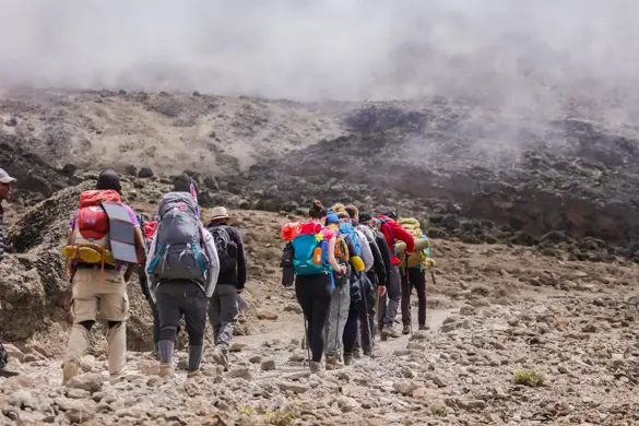 Trekking på Mount Kilimanjaro i Tanzania