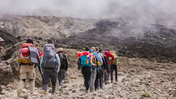 Trekking på Mount Kilimanjaro i Tanzania