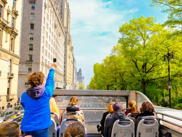 Hop-on hop-off busser i New York, Los Angeles, Las Vegas og San Francisco