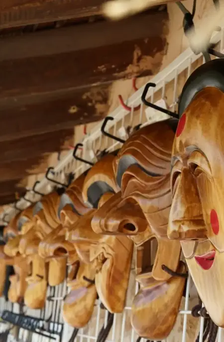 Traditionalle masker i Andong i Sydkorea