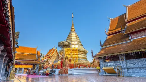 Tempåel i Chiang Mai i det nordlige Thailand