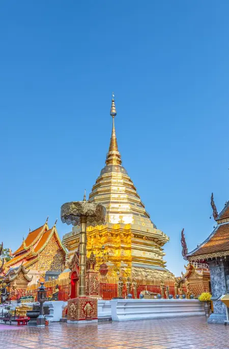 Tempåel i Chiang Mai i det nordlige Thailand