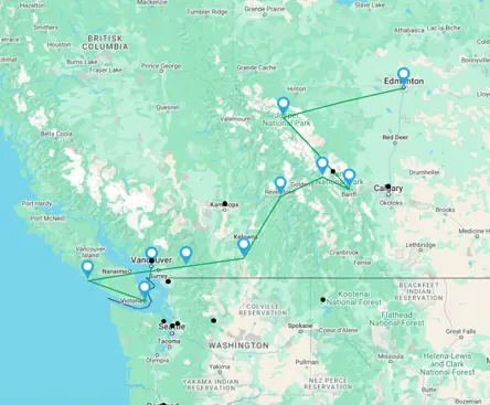 Fra Rocky Mountains Til Kysten i Canada i autocamper