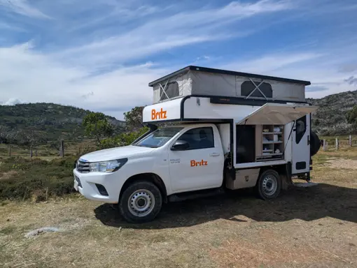 Maverick 4WD-autocamper fra Britz i Australien