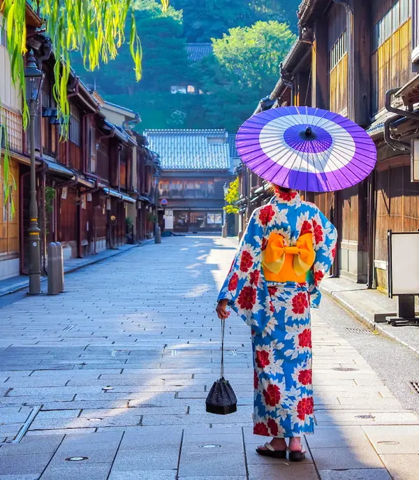 Higashi Chaya district of Kanazawa i Japan