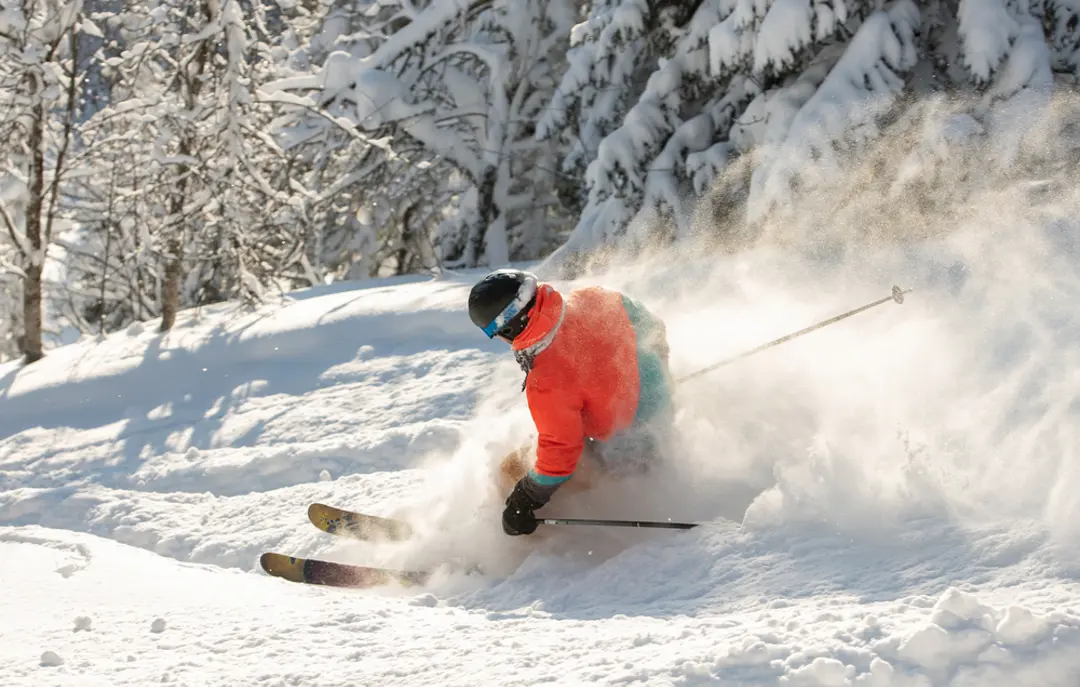Powder ski på Hokkaido i Japan