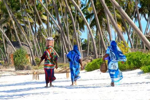 Strand på Zanzibar i Tanzania