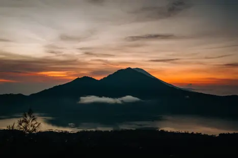Mount Agung At Sunrise