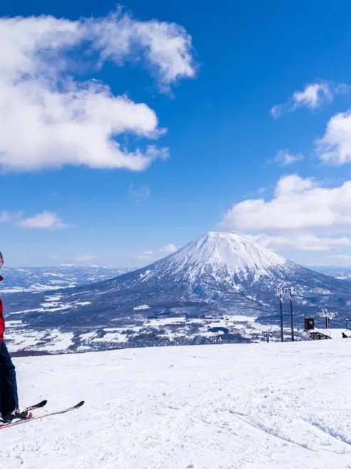 Skiløber i Niseko, Japan