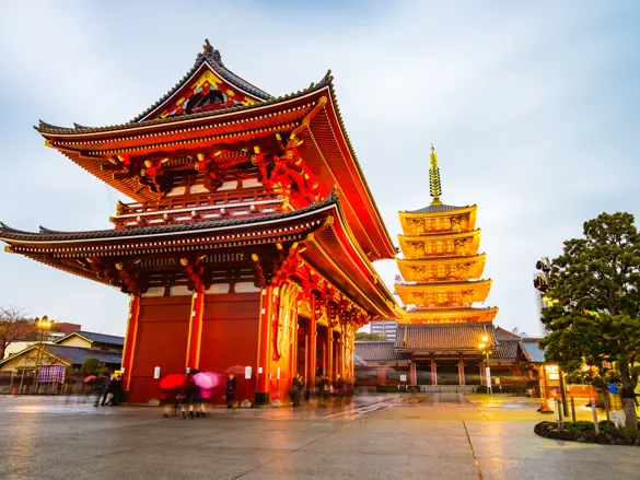Asakusa temple i Tokyo Japan