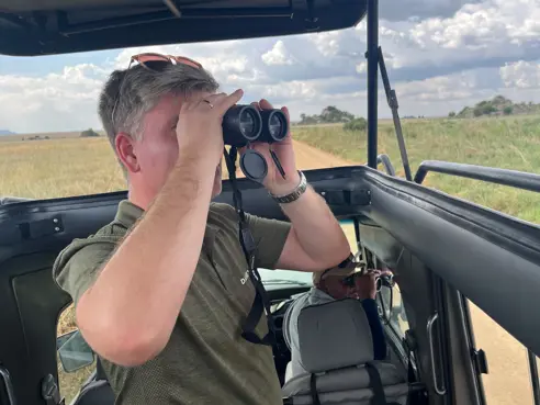 Rasmus fra DanExplore på safari i Tanzania