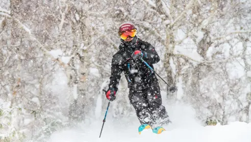 Powder ski på Hokkaido i Japan