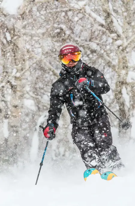 Powder ski på Hokkaido i Japan