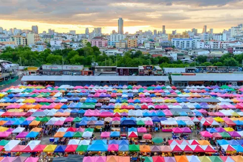 Marked i Bangkok Thailand