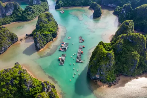 Vung Vieng i Vietnam set fra luften