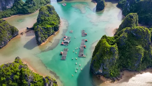 Vung Vieng i Vietnam set fra luften