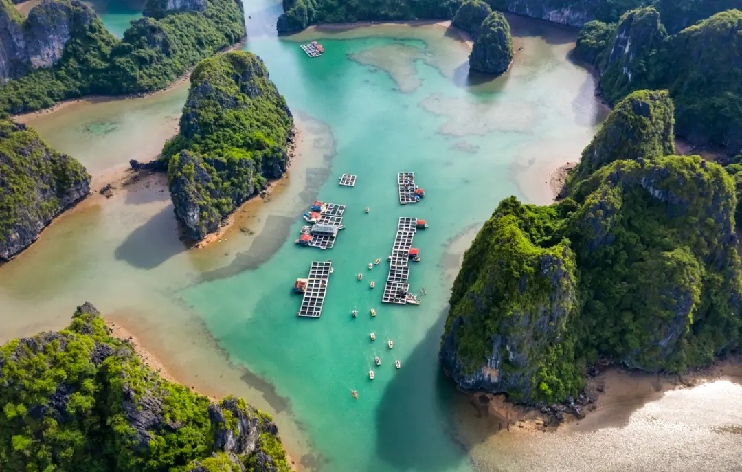 Vung Vieng i Vietnam set fra luften