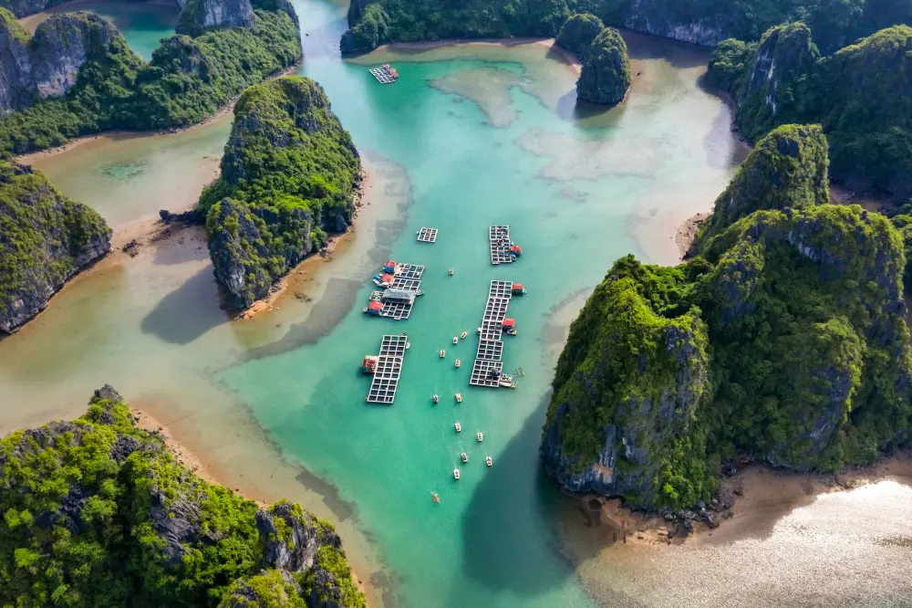 Vung Vieng i Vietnam set fra luften