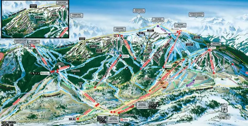 Skirejse Aspen Snowmass piste kort