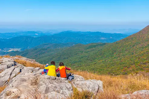 Mudeungsan National Park ved Gwangju i Sydkorea