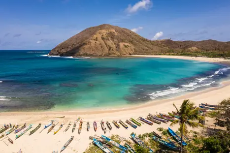 Idyllic Mawun Beach In The Kuta Area