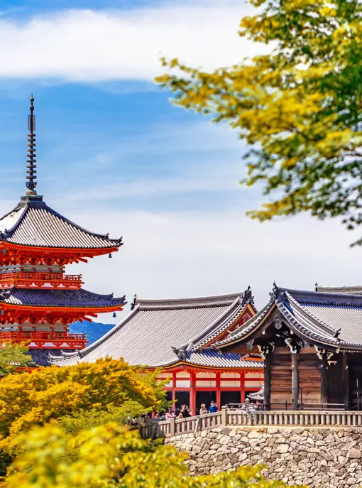 Kiyomizu Dera tempel i Kyoto Japan