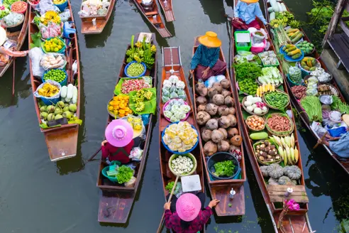 Thailand Bangkok Floating Market