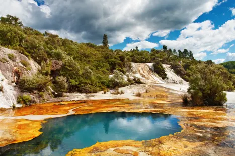 Varm Kilde I Rotorua, New Zealand