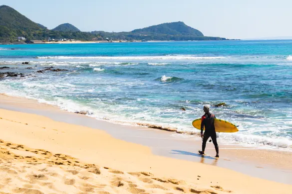 Amami Oshima Beach ved Kagoshima i Japan