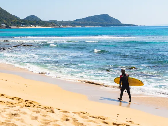 Amami Oshima Beach ved Kagoshima i Japan
