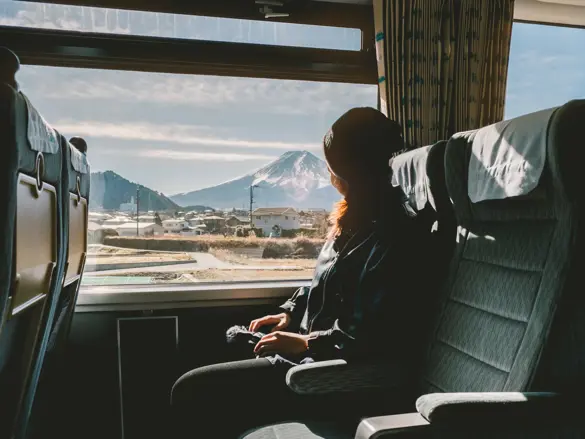 Shinkansen togrejse Mount Fuji Japan