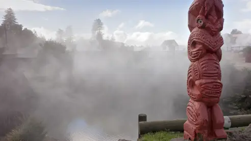 Maori-koncert og hangi-middag, Rotorua, New Zealand