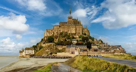 Mont Saint Michel Cathedral On The Island France