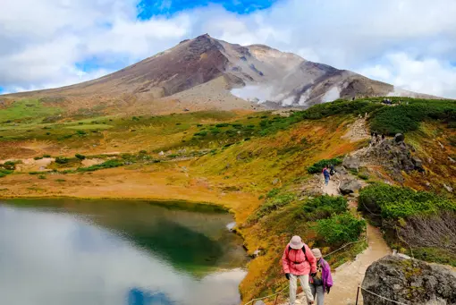 Mount Asahidake i Daisetsuzan National Park på Hokkaido i Japan
