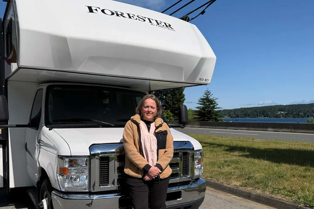 Mille og familien på rejse i autocamper i Canada