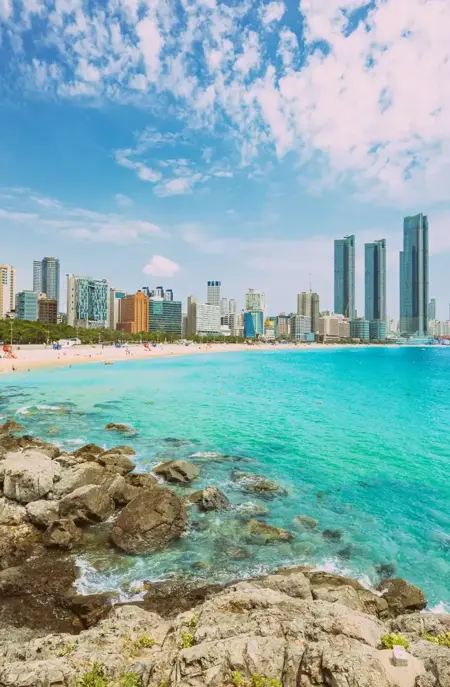 Haeundae Beach i Busan i Sydkorea