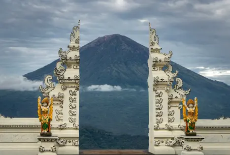 Lahangan Sweet View Point Of Mount Agung Volcano