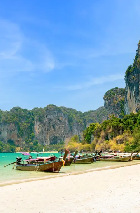 Strand i Krabi i Thailand