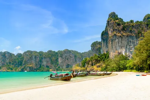 Strand i Krabi i Thailand