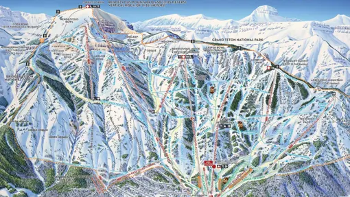 Jackson Hole Piste Kort USA