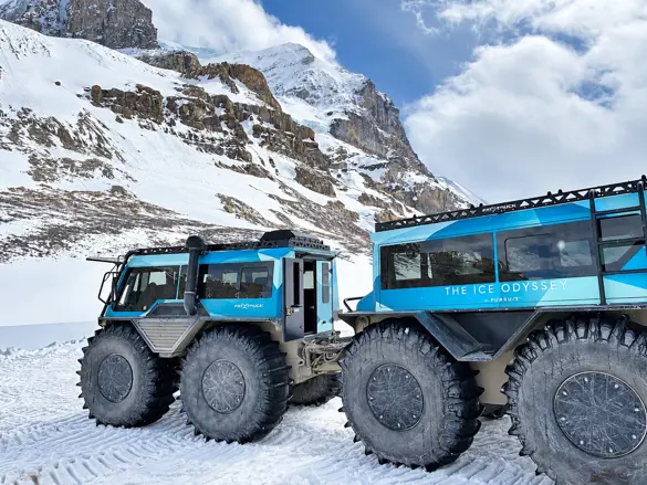 Gletsjer oplevelser på Icefields Parkway i det vestlige Canada