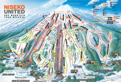 Skirejse Japan Niseko pistekort